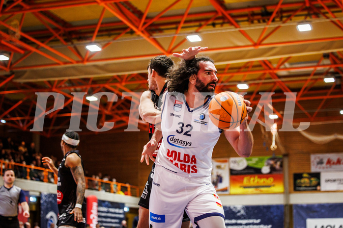 Basketball, win2day Basketball Superliga 2024/25, Grunddurchgang Runde 15, BBC Nord Dragonz, Kapfenberg Bulls, Sead Hadzifejzovic (32)