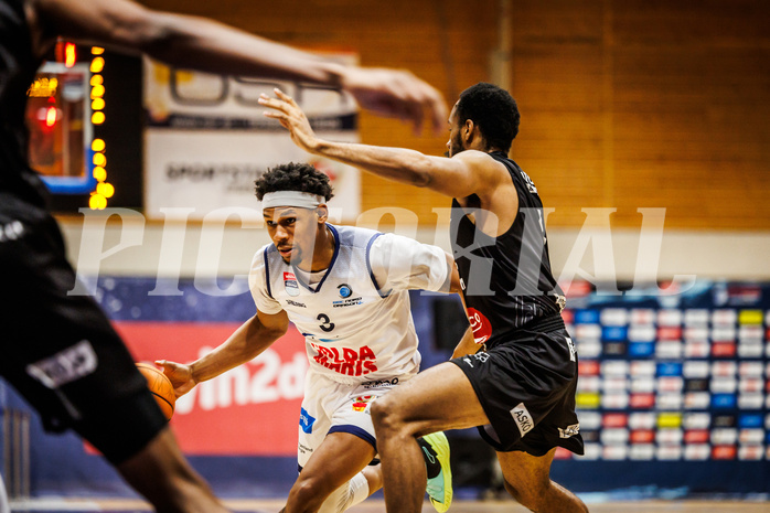 Basketball, win2day Basketball Superliga 2024/25, Grunddurchgang Runde 15, BBC Nord Dragonz, Kapfenberg Bulls, Rayshawn Mart (3)