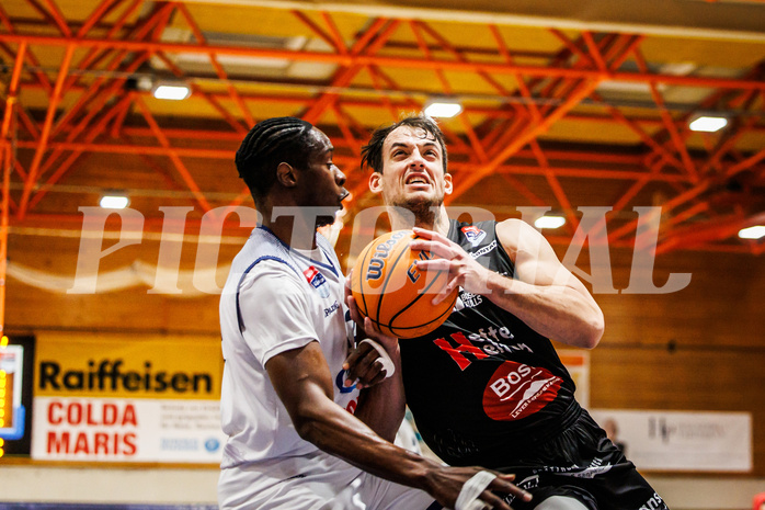 Basketball, win2day Basketball Superliga 2024/25, Grunddurchgang Runde 15, BBC Nord Dragonz, Kapfenberg Bulls, Nemanja Krstic (22)