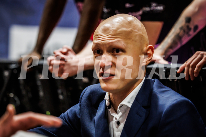 Basketball, win2day Basketball Superliga 2024/25, Grunddurchgang Runde 15, BBC Nord Dragonz, Kapfenberg Bulls, Klym Artamanov (Head Coach)