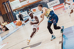 Basketball, Basketball Austria Cup 2023/24, Viertelfinale, Oberwart Gunners, UBSC Graz, Munis Tutu (10), Lukas Simoner (12)