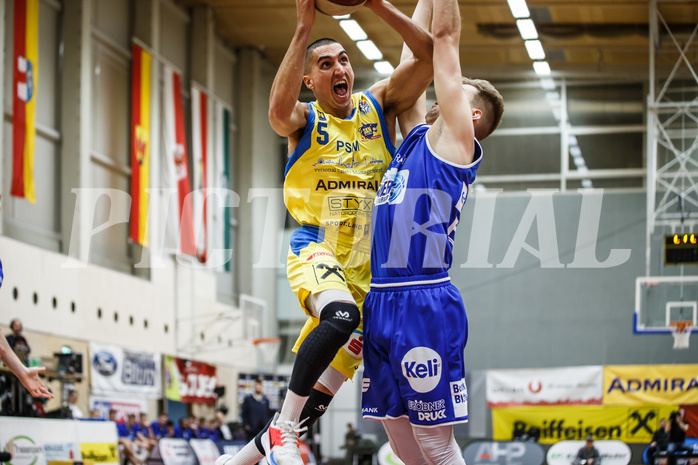 Basketball, Admiral Basketball Superliga 2019/20, Grunddurchgang 15.Runde, St. Pölten, Oberwart Gunners, Philip Jalalpoor (5)