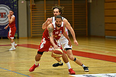 Basketball Superliga 2020/21, Grunddurchgang 8. Runde Flyers Wels vs. BC Vienna,  Jason Detrick (19),Erwin Zulic (11),

