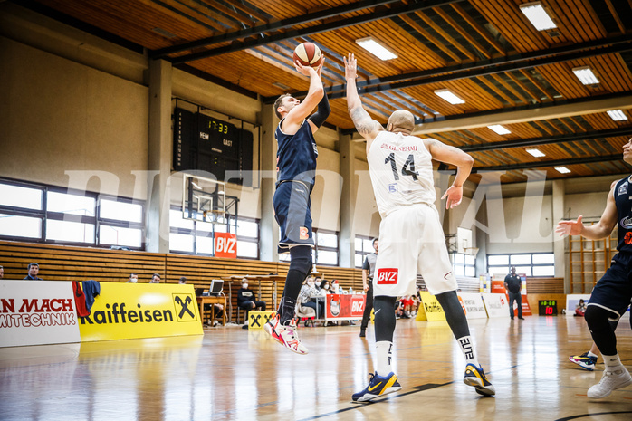 Basketball, Basketball Zweite Liga, Playoff: Viertelfinale 3. Spiel, Mattersburg Rocks, BBC Nord Dragonz, Fuad Memcic (44)