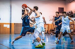 Basketball, Austria Cup 2022/23, Achtelfinale, Union Deutsch Wagram Alligators, Vienna D.C. Timberwolves, Jakob Lohr (12), Marko Goranovic (77)