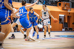 Basketball, Win2Day Basketball Damen Superliga 2022/23, Grunddurchgang 3.Runde, Vienna Timberwolves, DBB LZ OÖ, Luciana Chagas (5), Iva Ilic (10)