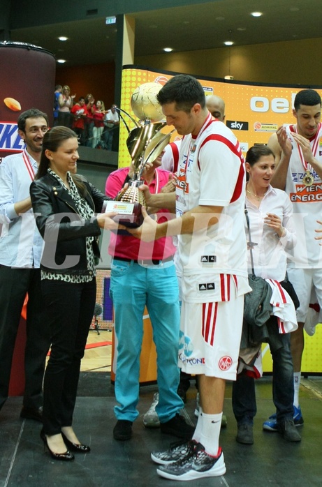Basketball ABL 2012/13 Snickers-Playoff  Finale 5. Spiel BC Zepter Vienna vs. Redwell Gunners Oberwart, Stjepan Stazic (14)











 































