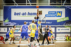 Basketball, bet-at-home Basketball Superliga 2021/22, Platzierungsrunde 9.Runde, SKN St. Pölten Basketball, Oberwart Gunners, #featured Jumpball