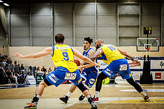 Basketball, win2day Basketball Superliga 2021/22, Platzierungsrunde 3.Runde, SKN St. Pölten Basketball, Oberwart Gunners, Derek Hanes (14)