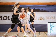 Basketball, Win2Day Basketball Damen Superliga 2022/23, Grunddurchgang 13.Runde, Vienna Timberwolves, Basket Flames, Zlatka Madankova (16), Mira Eulering (7)