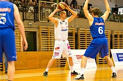 Basketball, 2.Bundesliga, Playoff VF Spiel 1, Mattersburg Rocks, Vienna D.C. Timberwolves, Corey HALLETT (16), Nemanja Nikolic (6)