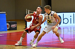 Basketball Superliga 2020/21, Grunddurchgang 8. Runde Flyers Wels vs. BC Vienna, Mustafa Hassan Zadeh (5), Gavrilo Tepic (5),



