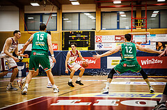 Basketball, win2day Basketball Superliga 2022/23, 1. Qualifikationsrunde, Traiskirchen Lions, Kapfenberg Bulls, Lukas Hahn (9)