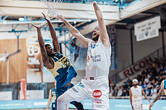 Basketball, Basketball Austria Cup 2023/24, Viertelfinale, Oberwart Gunners, UBSC Graz, Jeremy Smith (4), Daniel Koeppel (14)