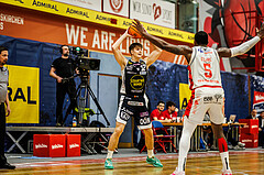 Basketball, win2day Basketball Superliga 2023/24, 4.Plazierungsrunde, Traiskirchen Lions, Gmunden Swans, Jakob Lohr (12)