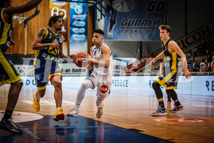 Basketball, bet-at-home Basketball Superliga 2021/22, Platzierungsrunde Spiel 8, Oberwart Gunners, UBSC Graz, Magdy Abou-Ahmed (6)