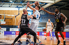 Basketball, bet-at-home Basketball Superliga 2020/21, Platzierungsrunde, 5. Runde, Oberwart Gunners, Flyers Wels, Edi Patekar (9)