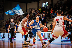 Basketball, win2day Basketball Superliga 2022/23, Grunddurchgang Runde 4, Oberwart Gunners, BC Vienna, Sebastian Käferle (7)