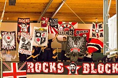 Basketball, 2.Bundesliga, Grunddurchgang 10.Runde, Mattersburg Rocks, Villach Raiders, Rocks Block Fan Choreography