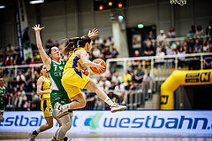 Basketball, Win2Day Basketball Damen Superliga 2023/24, Playoff, Finale Spiel 3, SKN St. Pölten, UBI Graz, Simone Schwarzinger (7), Anna Kolyandrova (2)