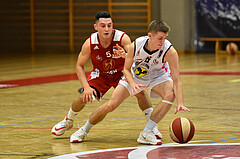 Basketball Superliga 2020/21, Grunddurchgang 8. Runde Flyers Wels vs. BC Vienna, Mustafa Hassan Zadeh (5), Gavrilo Tepic (5),


