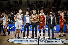 Basketball, ABL 2018/19, Grunddurchgang 29.Runde, Oberwart Gunners, Traiskirchen Lions, Ehrenaufwurf