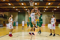 Basketball, 2.Bundesliga, Grunddurchgang 11.Runde, Mattersburg Rocks, KOS Celovec, Ramiz Suljanovic (15), Christian Erschen (12)