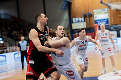 Basketball, Basketball Superliga 2022/23, Platzierungsrunde 3, Oberwart Gunners, BC Vienna, Antonio Kreso (27), Renato Poljak (16)
