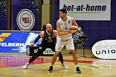 Basketball Superliga 2020/21, Grunddurchgang 11.Runde Flyers Wels vs. Kapfenberg Bulls, Christian Von Fintel (27), Dejan Cigoja (10),

