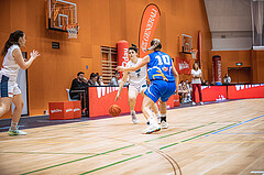 Basketball, Win2Day Basketball Damen Superliga 2022/23, Grunddurchgang 3.Runde, Vienna Timberwolves, DBB LZ OÖ, Valentina Mraulak (5)