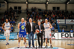 Basketball, Admiral Basketball Superliga 2019/20, Platzierungsrunde 3.Runde, Oberwart Gunners, Gmunden Swans, Ehrenaufwurf Energie Burgenland