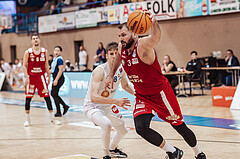 Basketball, Basketball Superliga 2023/24, Qualifikationsrunde 1., Oberwart Gunners, BC Vienna, Florian Koeppel (8), Jozo Rados (3)