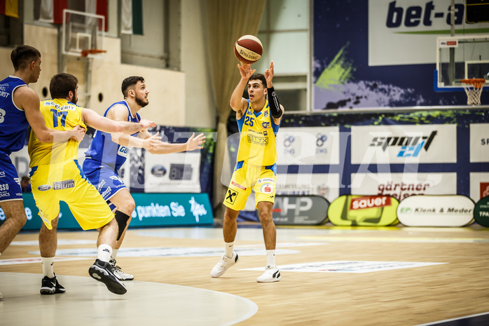 Basketball, bet-at-home Basketball Superliga 2019/20, Viertelfinale 4. Spiel, SKN St. Pölten Basketball, Oberwart Gunners, Kostas Oikonomopouluos (25)