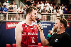 Basketball, FIBA EuroBasket 2025 Qualifiers , , AUSTRIA, IRELAND, Rafael Dobler (Speaker), Jakob PÖLTL (12)