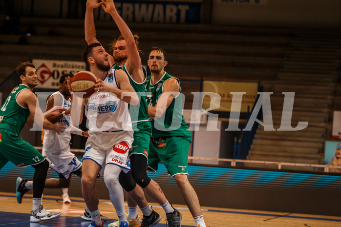 Basketball, bet-at-home Basketball Superliga 2020/21, Platzierungsrunde, 4. Runde, Oberwart Gunners, Kapfenberg Bulls, Ignas Fiodorovas (5)