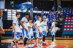 Basketball, Win2Day Superliga 2022/23, 8. Platzierungsrunde, BC Vienna, Oberwart Gunners, Oberwart Team, Oberwart Fans, Feature