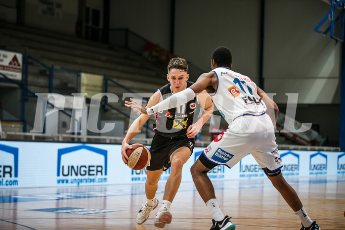 Basketball, bet-at-home Basketball Superliga 2020/21, Platzierungsrunde, 5. Runde, Oberwart Gunners, Flyers Wels, Lukas Reichle (17)