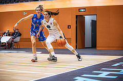 Basketball, Win2Day Basketball Damen Superliga 2022/23, Grunddurchgang 3.Runde, Vienna Timberwolves, DBB LZ OÖ, Lisa Ganhör (9), Aleksandra Novakovic (8)