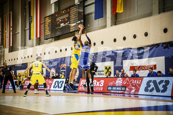 Basketball, bet-at-home Basketball Superliga 2019/20, Viertelfinale 4. Spiel, SKN St. Pölten Basketball, Oberwart Gunners, Nigel Pruitt (11)