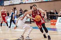 Basketball, Basketball Superliga 2023/24, Qualifikationsrunde 1., Oberwart Gunners, BC Vienna, Florian Koeppel (8), Jozo Rados (3)