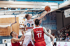 Basketball, Basketball Superliga 2023/24, Qualifikationsrunde 1., Oberwart Gunners, BC Vienna, Edi Patekar (9), Ivan Siriscevic (17)
