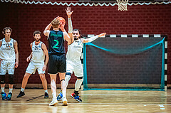 Basketball, Basketball Zweite Liga 2022/23, Grunddurchgang 6.Runde, Basket Flames, Union Deutsch Wagram Alligators, Luis Göd (2), Nikolas Susa (8)
