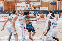 Basketball, Basketball Austria Cup 2023/24, Viertelfinale, Oberwart Gunners, UBSC Graz, Jonathan Knessl (12), Zachery Deshon Cooks (3)