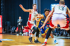 Basketball, Win2Day Superliga 2022/23, Viertelfinale Spiel 1, BC Vienna, UBSC Graz, Bogic Vujosevic (5), Zachery Deshon Cooks (3)