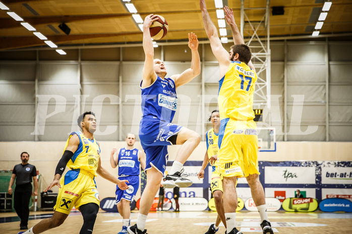 Basketball, bet-at-home Basketball Superliga 2019/20, Viertelfinale 4. Spiel, SKN St. Pölten Basketball, Oberwart Gunners, Sebastian Käferle (7)
