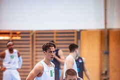 Basketball, Austria Cup 2022/23, Achtelfinale, Union Deutsch Wagram Alligators, Vienna D.C. Timberwolves, Simon Marek (11), Jonas John (99)