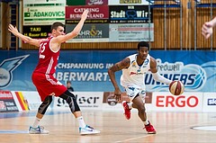 Basketball, ABL 2016/17, Grunddurchgang 19.Runde, Oberwart Gunners, BC Vienna, Andell Cumberbatch (13), Aleksandar Andjelkovic (15)