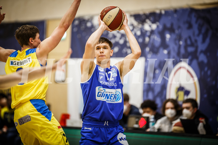 Basketball, bet-at-home Basketball Superliga 2019/20, Platzierungsrunde 3.Runde, SKN St. Pölten Basketball, Oberwart Gunners, Jonathan Knessl (12)