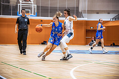 Basketball, Win2Day Basketball Damen Superliga 2022/23, Grunddurchgang 3.Runde, Vienna Timberwolves, DBB LZ OÖ, Lisa Ganhör (9), Aleksandra Novakovic (8)
