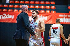 Basketball, Win2Day Superliga 2022/23, Viertelfinale Spiel 1, BC Vienna, UBSC Graz, Aramis Naglic (Head Coach), Jozo Rados (3)